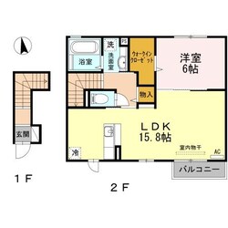 アンジェリーク新開　A棟の物件間取画像